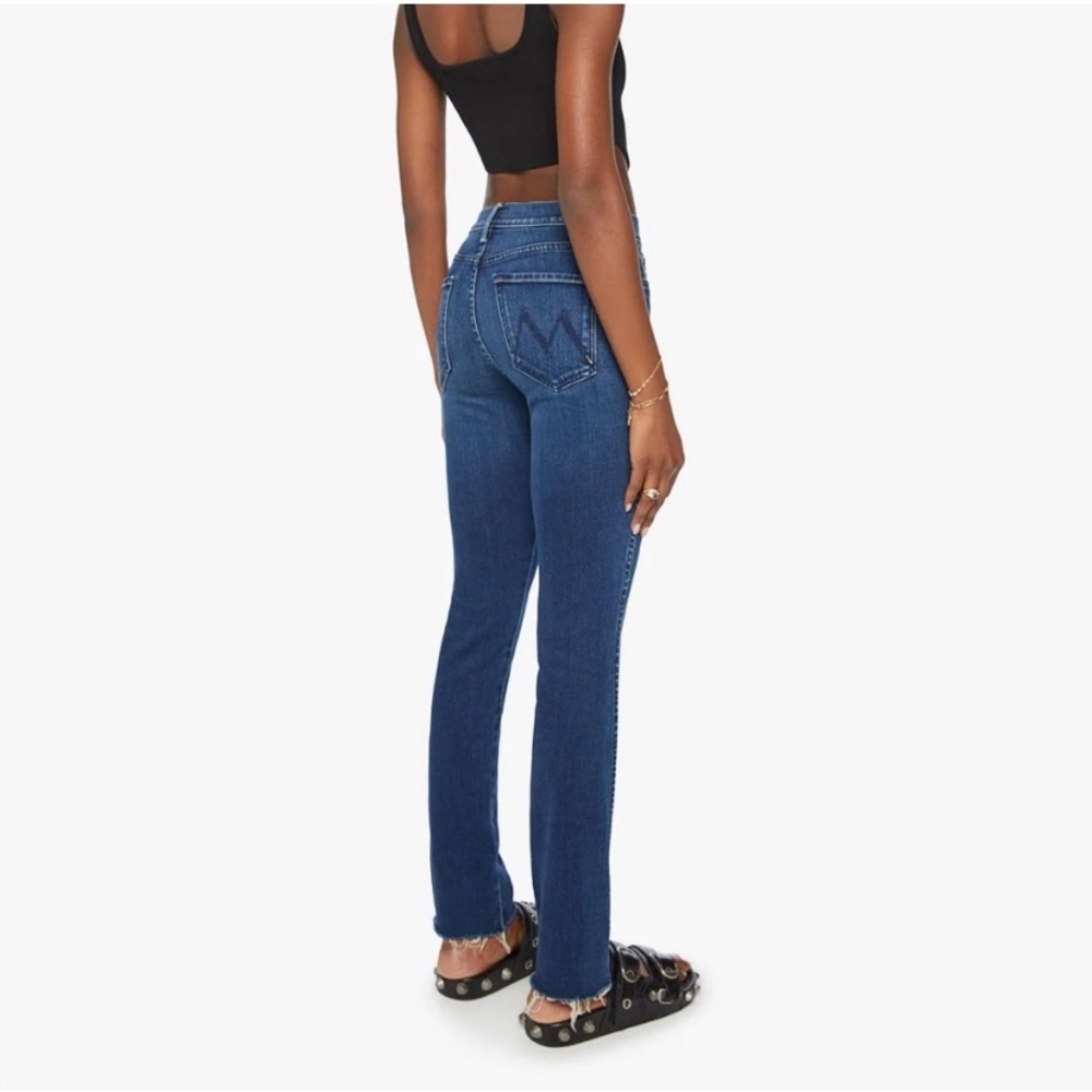 MOTHER High Waisted Rascal Sneak Fray
